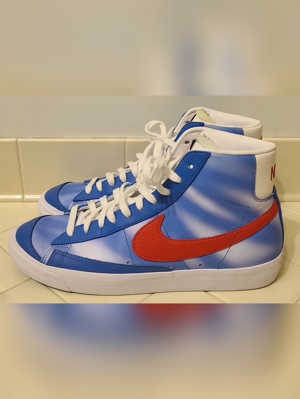 Nike Blazer Mid 77 Pacific Blue Red Men's Size 11